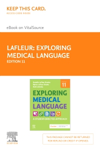 cover image - Exploring Medical Language Elsevier eBook on VitalSource (Retail Access Card),11th Edition