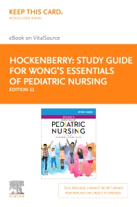 cover image - Study Guide for Wong’s Essentials of Pediatric Nursing – Elsevier eBook on VitalSource (Retail Access Card),11th Edition