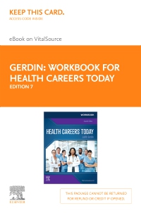 cover image - Workbook for Health Careers Today Elsevier eBook on VitalSource (Retail Access Card),7th Edition