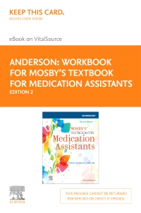 cover image - Workbook for Mosby's Textbook for Medication Assistants Elsevier eBook on VitalSource (Retail Access Card),2nd Edition