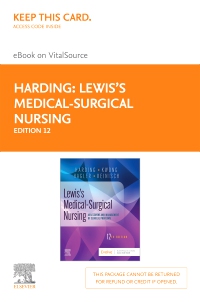 cover image - Lewis' Medical-Surgical Nursing Elsevier eBook on VitalSource (Retail Access Card),12th Edition