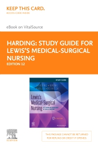 cover image - Study Guide for Lewis's Medical-Surgical Nursing - Elsevier eBook on VitalSource (Retail Access Card),12th Edition