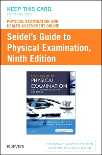 cover image - Physical Examination and Health Assessment Online for Seidel's Guide to Physical Examination (Access Code, and Textbook Package),9th Edition