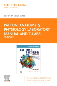 cover image - Anatomy & Physiology Laboratory Manual and E-Labs Elsevier eBook on VitalSource (Retail Access Card),11th Edition