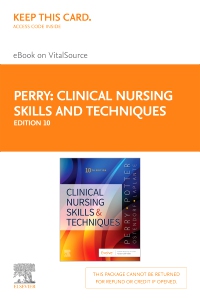 cover image - Clinical Nursing Skills and Techniques - Elsevier eBook on VitalSource (Retail Access Card),10th Edition