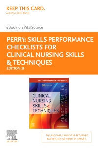 cover image - Skills Performance Checklists for Clinical Nursing Skills & Techniques - Elsevier E-book on VitalSource (Retail Access Card),10th Edition