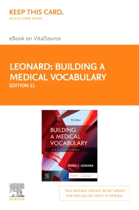 cover image - Building a Medical Vocabulary - Elsevier eBook on VitalSource (Retail Access Card),11th Edition