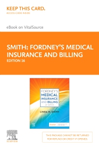 cover image - Fordney’s Medical Insurance and Billing - Elsevier eBook on VitalSource (Retail Access Card),16th Edition