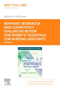 cover image - Workbook and Competency Evaluation Review for Mosby’s Essentials for Nursing Assistants - Elsevier eBook on VitalSource (Retail Access Card),7th Edition