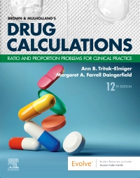 cover image - Brown and Mulholland’s Drug Calculations Elsevier eBook on VitalSource,12th Edition