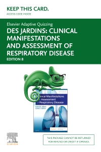 cover image - Elsevier Adaptive Quizzing for Clinical Manifestations and Assessment of Respiratory Disease (Access Card),8th Edition