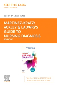cover image - Ackley & Ladwig’s Guide to Nursing Diagnosis VitalSource (Retail Access Card),7th Edition
