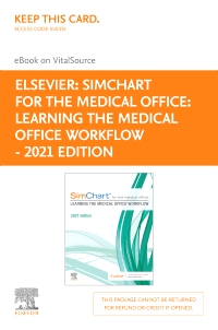 cover image - SimChart for the Medical Office: Learning the Medical Office Workflow - 2021 Edition - Elsevier eBook on VitalSource (Retail Access Card),1st Edition