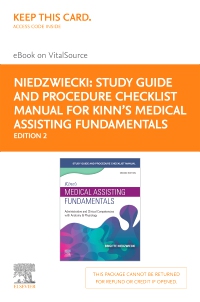 cover image - Study Guide for Kinn's Medical Assisting Fundamentals Elsevier eBook on VitalSource (Retail Access Card),2nd Edition