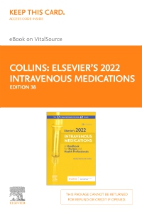 cover image - Elsevier's 2022 Intravenous Medications – Elsevier eBook on VitalSource (Retail Access Card),38th Edition