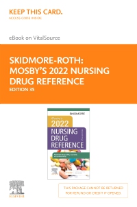 cover image - Mosby's 2022 Nursing Drug Reference Elsevier eBook on VitalSource (Retail Access Card),35th Edition