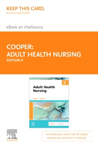 cover image - Adult Health Nursing - Elsevier eBook on VitalSource (Retail Access Card),9th Edition