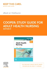 cover image - Study Guide for Adult Health Nursing - Elsevier eBook on VitalSource (Retail Access Card),9th Edition