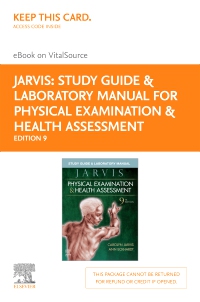 cover image - Study Guide & Laboratory Manual for Physical Examination & Health Assessment Elsevier eBook on VitalSource (Retail Access Card),9th Edition