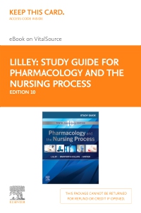 cover image - Study Guide for Pharmacology and the Nursing Process Elsevier eBook on VitalSource (Retail Access Card),10th Edition