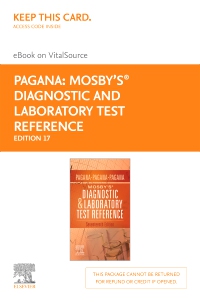cover image - Mosby's® Diagnostic and Laboratory Test Reference - Elsevier eBook on VitalSource (Retail Access Card), 17th Edition