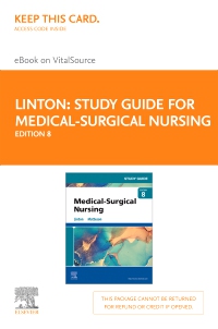 cover image - Study Guide for Medical-Surgical Nursing - Elsevier eBook on VitalSource (Retail Access Card),8th Edition