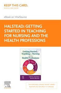 cover image - Getting Started in Teaching for Nursing and the Health Professions - Elsevier E-Book on VitalSource (Retail Access Card),1st Edition