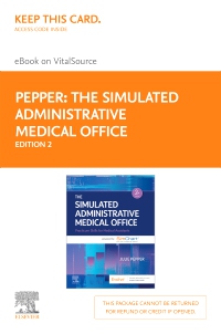 cover image - The Simulated Administrative Medical Office - Elsevier eBook on VitalSource (Retail Access Card),2nd Edition