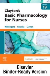 cover image - Clayton’s Basic Pharmacology for Nurses - Binder Ready,19th Edition