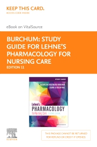 cover image - Study Guide for Lehne's Pharmacology for Nursing Care - Elsevier eBook on VitalSource (Retail Access Card),11th Edition