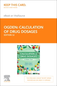 cover image - Calculation of Drug Dosages Elsevier eBook on VitalSource (Retail Access Card),12th Edition