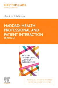 cover image - Health Professional and Patient Interaction - Elsevier eBook on VitalSource (Retail Access Card),10th Edition