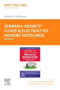 cover image - Mosby's® Fluids & Electrolytes Memory NoteCards - Elsevier eBook on VitalSource (Retail Access Card),3rd Edition