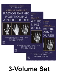cover image - Merrill's Atlas of Radiographic Positioning and Procedures - 3-Volume Set,15th Edition