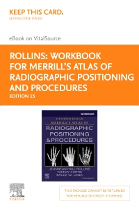 cover image - Workbook for Merrill's Atlas of Radiographic Positioning and Procedures Elsevier eBook on VitalSource (Retail Access Card),15th Edition