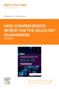 cover image - HESI Comprehensive Review for the NCLEX-RN® Examination - Elsevier eBook on VitalSource (Retail Access Card),7th Edition