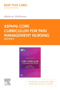 cover image - Core Curriculum for Pain Management Nursing - Elsevier eBook on VitalSource (Retail Access Card),4th Edition