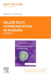 cover image - Communication in Nursing - Elsevier eBook on VitalSource (Retail Access Card),10th Edition