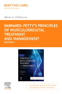 cover image - Petty's Principles of Musculoskeletal Treatment and Management - Elsevier eBook on VitalSource (Retail Access Card),4th Edition