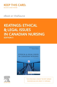 cover image - Ethical & Legal Issues in Canadian Nursing - Elsevier eBook on VitalSource (Retail Access Card),5th Edition