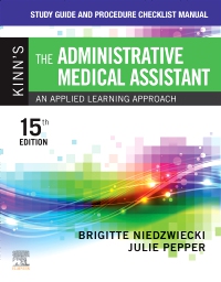 cover image - Study Guide and Procedure Checklist Manual for Kinn’s The Administrative Medical Assistant,15th Edition