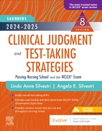 cover image - 2024-2025 Saunders Clinical Judgment and Test-Taking Strategies,8th Edition