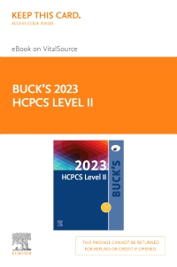 cover image - Buck's 2023 HCPCS Level II - Elsevier E-Book on VitalSource (Retail Access Card),1st Edition