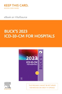 cover image - Buck's 2023 ICD-10-CM for Hospitals - Elsevier E-Book on VitalSource (Retail Access Card),1st Edition