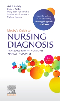 cover image - Mosby’s Guide to Nursing Diagnosis, 6th Edition Revised Reprint with 2021-2023 NANDA-I® Updates,6th Edition