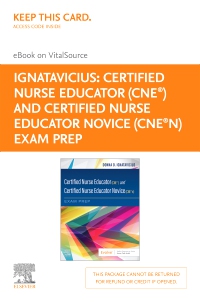 cover image - Certified Nurse Educator (CNE®) and Certified Nurse Educator Novice (CNE®n) Exam Prep - Elsevier E-Book on VitalSource (Retail Access Card),1st Edition