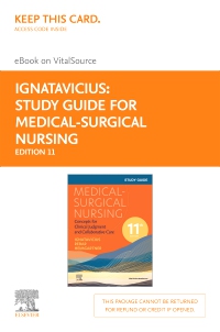 cover image - Study Guide for Medical-Surgical Nursing - Elsevier eBook on VitalSource (Retail Access Card),11th Edition