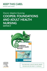 cover image - Elsevier Adaptive Quizzing for Foundations and Adult Health Nursing (Access Card),9th Edition