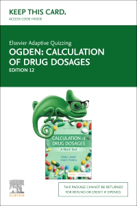 cover image - Elsevier Adaptive Quizzing for Calculation of Drug Dosages (Access card),12th Edition