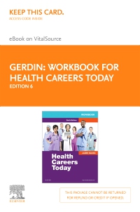 cover image - Workbook for Health Careers Today -Elsevier E-Book on VitalSource (Retail Access Card),6th Edition